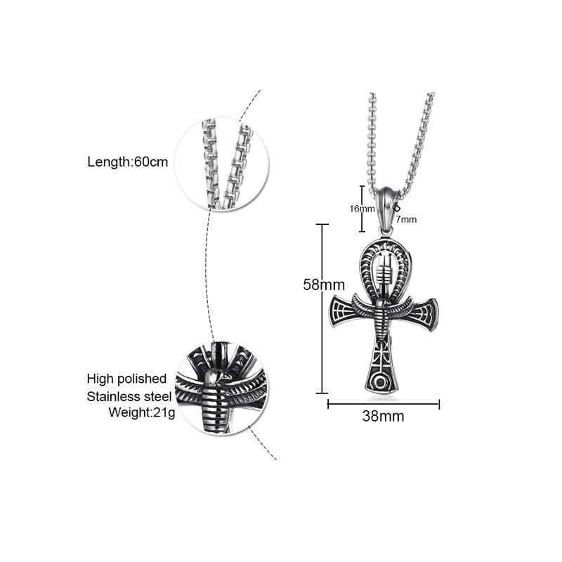 Stainless Steel Ankh Cross Neckalce Necklace Refine Zone Jewelry