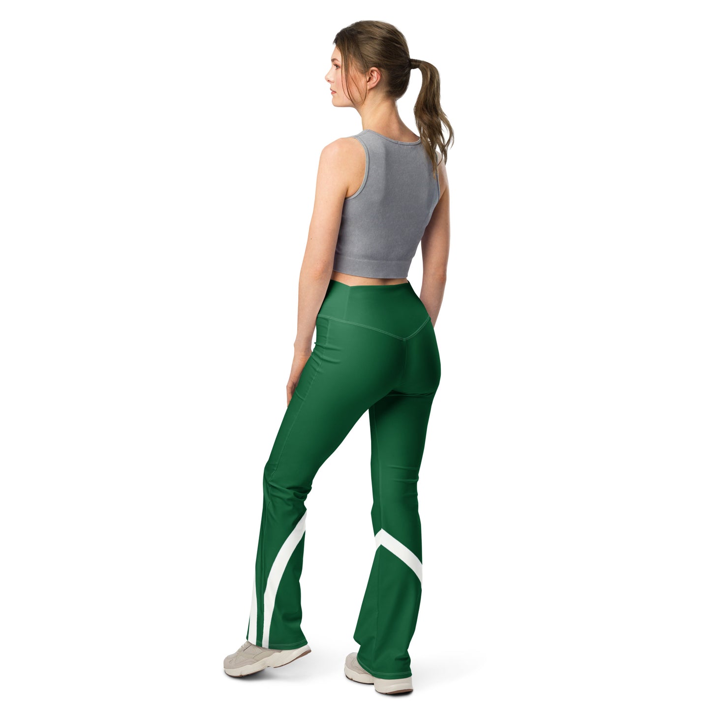 Flare leggings - Sleek Stride - Green Flare Leggings Refine Zone