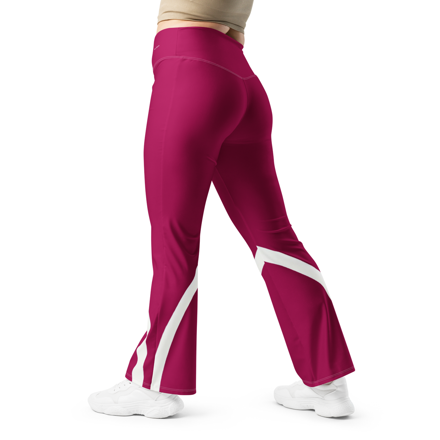 Flare leggings - Sleek Stride - Red Flare Leggings Refine Zone