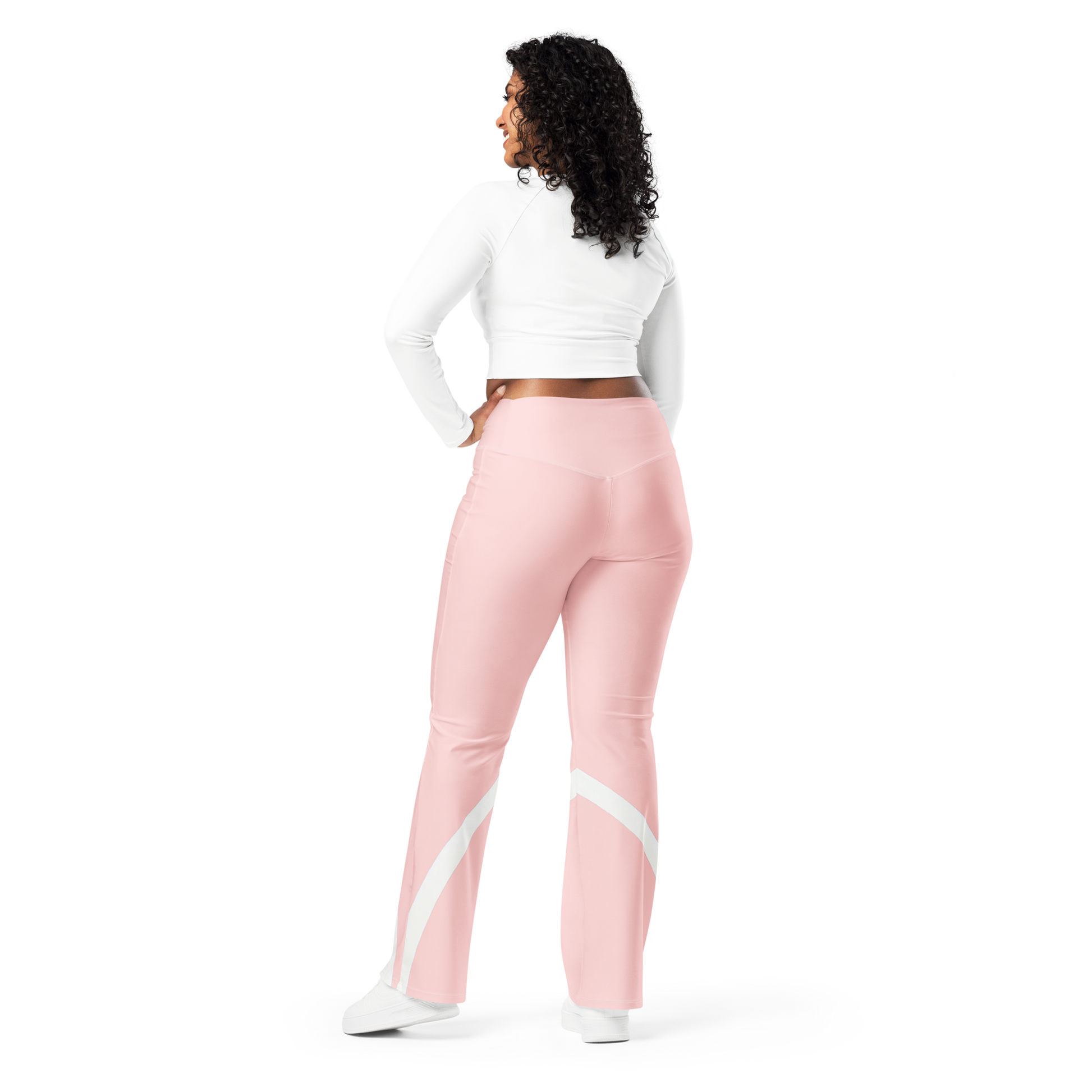 Flare leggings - Sleek Stride - Pink Flare Leggings Refine Zone