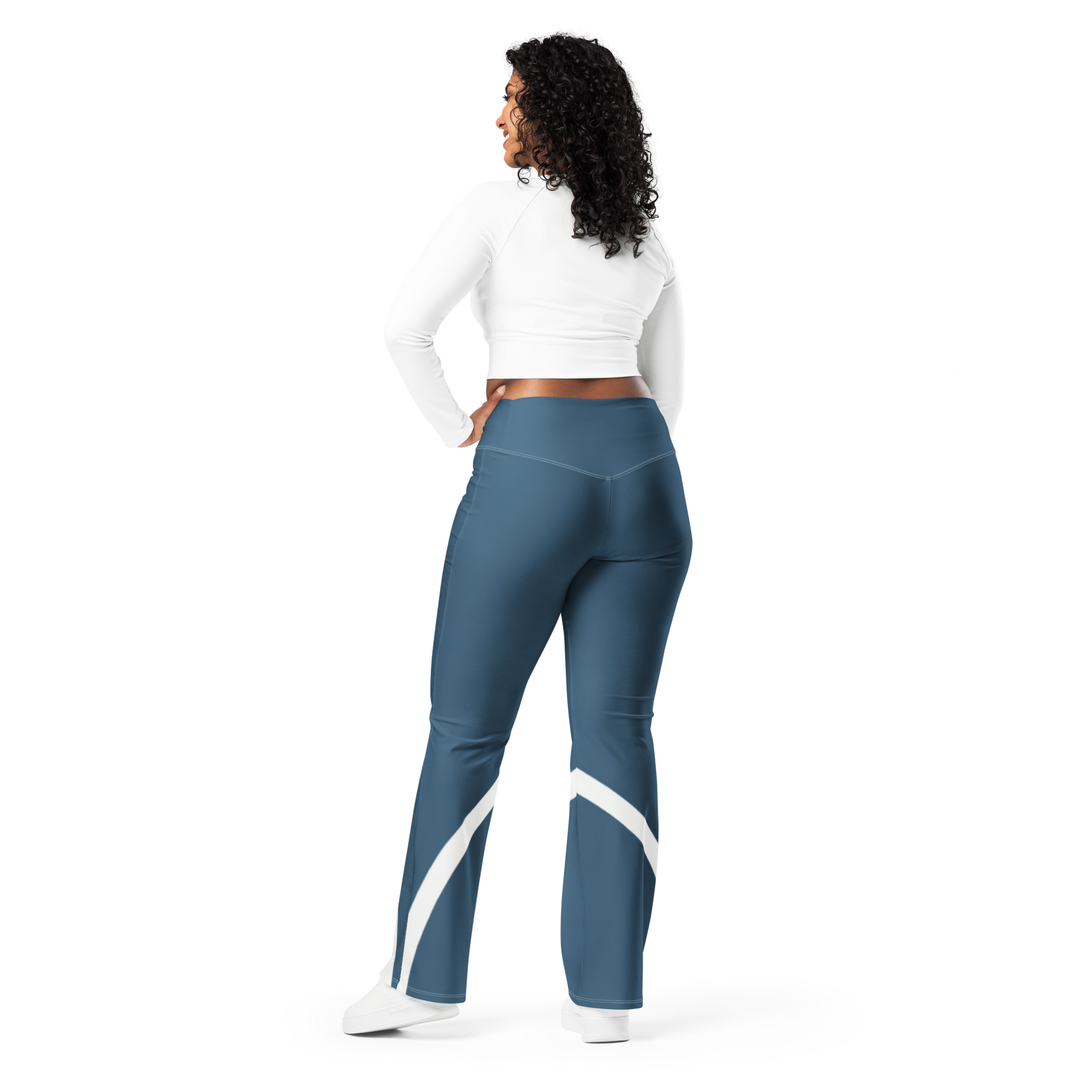 Flare leggings - Sleek Stride - Blue Flare Leggings Refine Zone