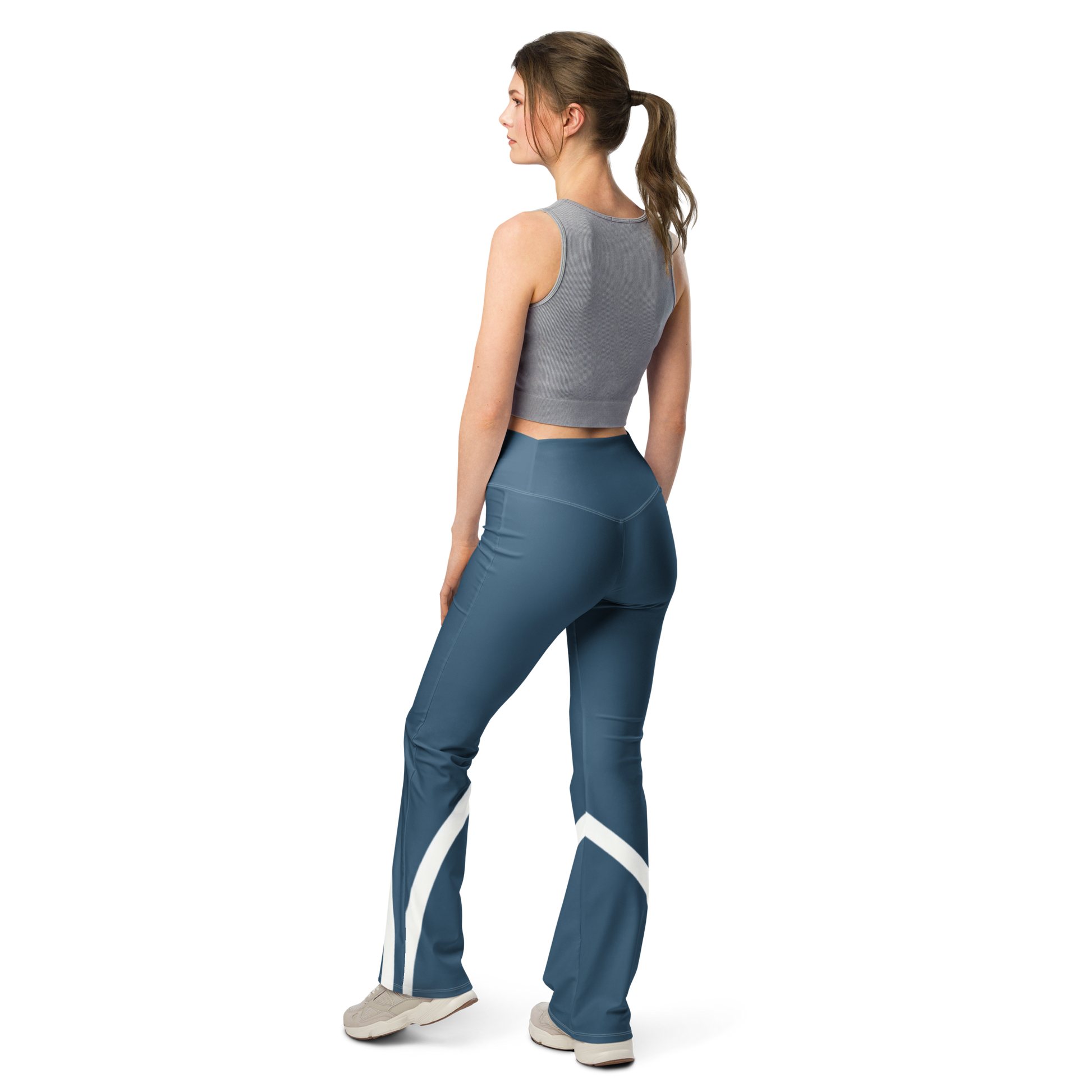 Flare leggings - Sleek Stride - Blue Flare Leggings Refine Zone