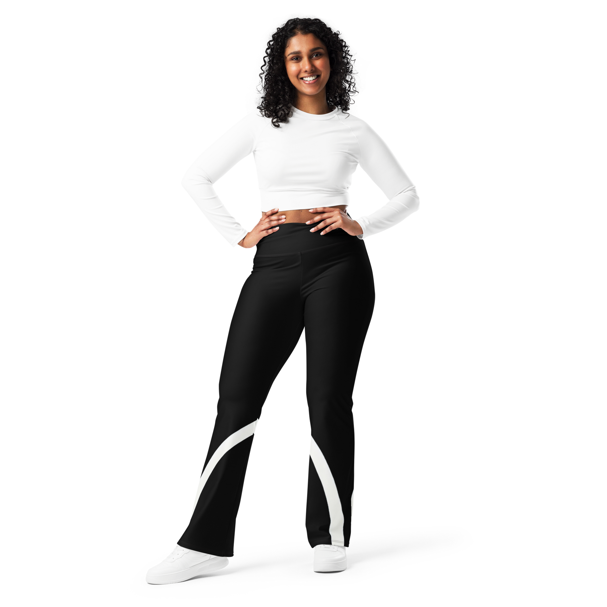 Flare leggings - Sleek Stride - Black Flare Leggings Refine Zone