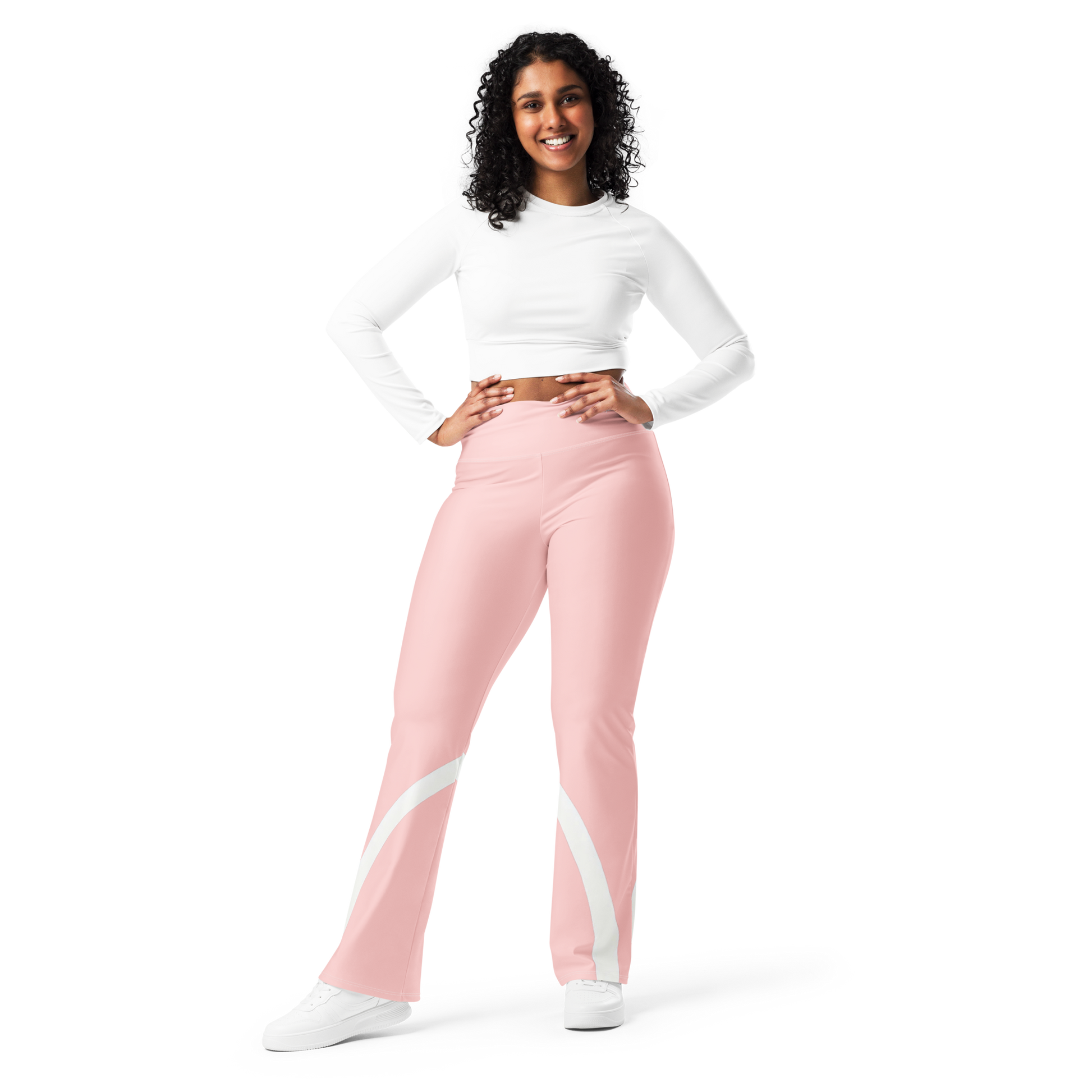 Flare leggings - Sleek Stride - Pink Flare Leggings Refine Zone