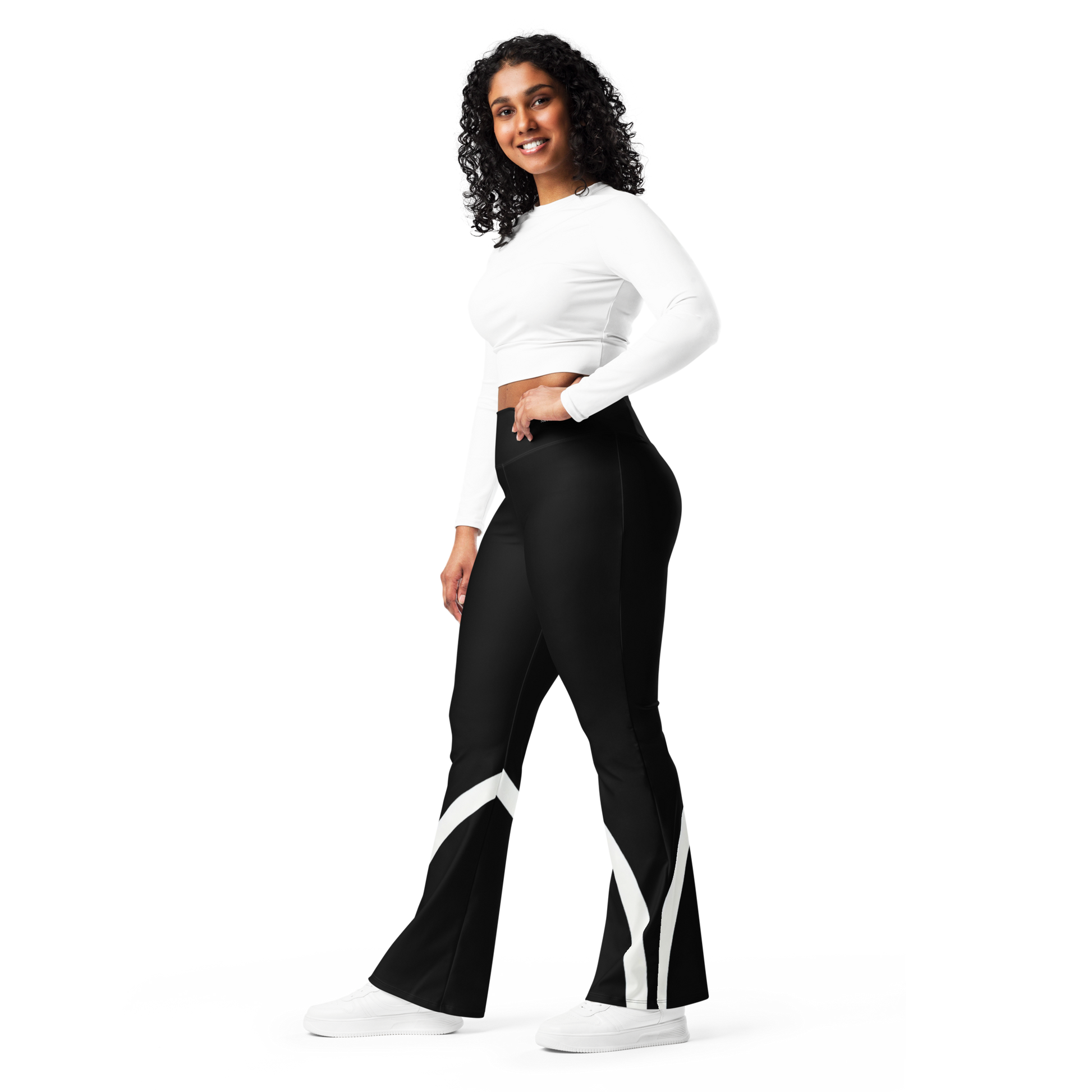 Flare leggings - Sleek Stride - Black Flare Leggings Refine Zone