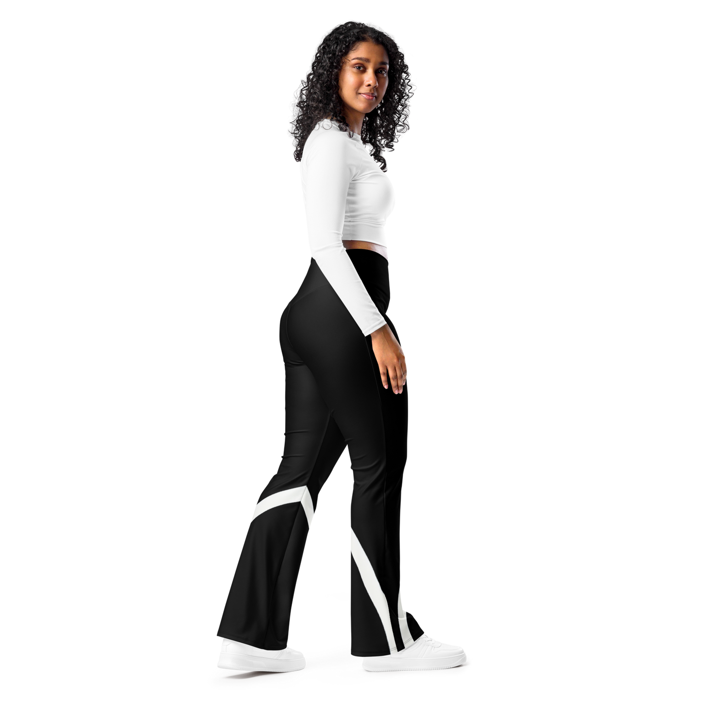 Flare leggings - Sleek Stride - Black Flare Leggings Refine Zone