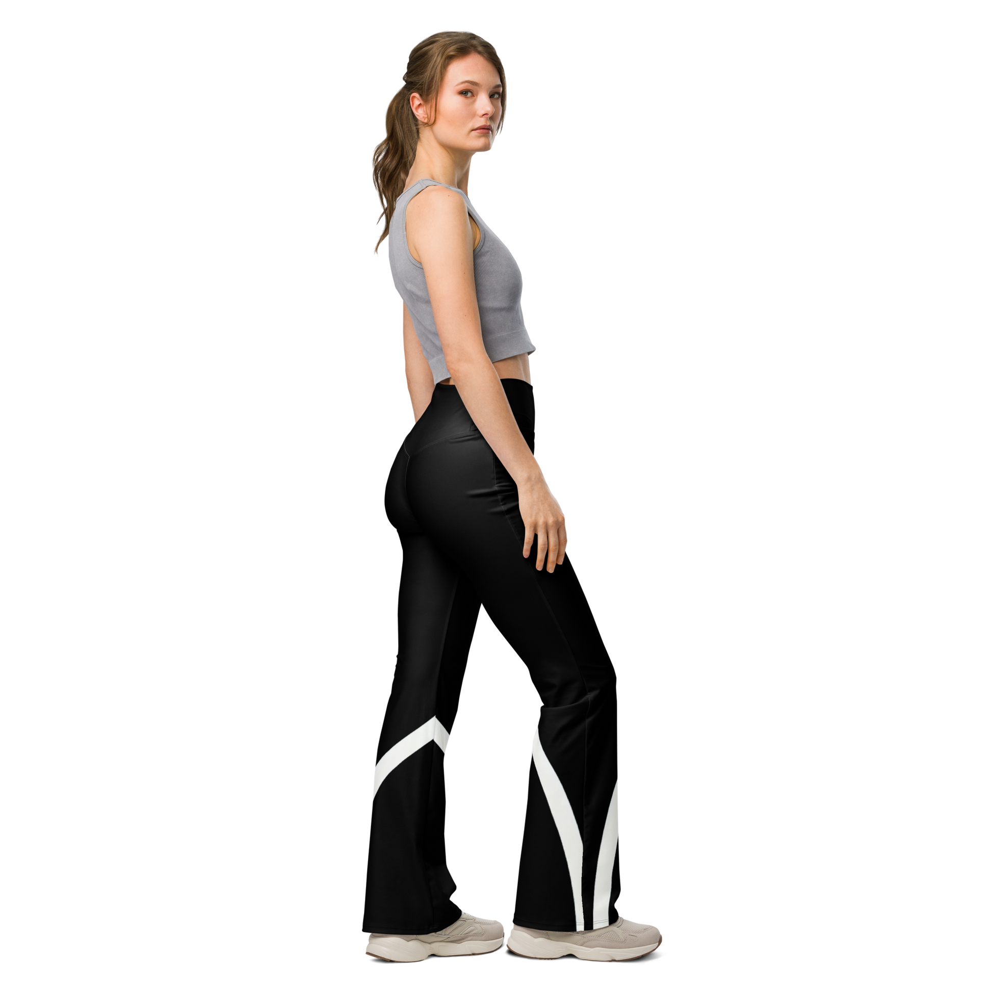 Flare leggings - Sleek Stride - Black Flare Leggings Refine Zone