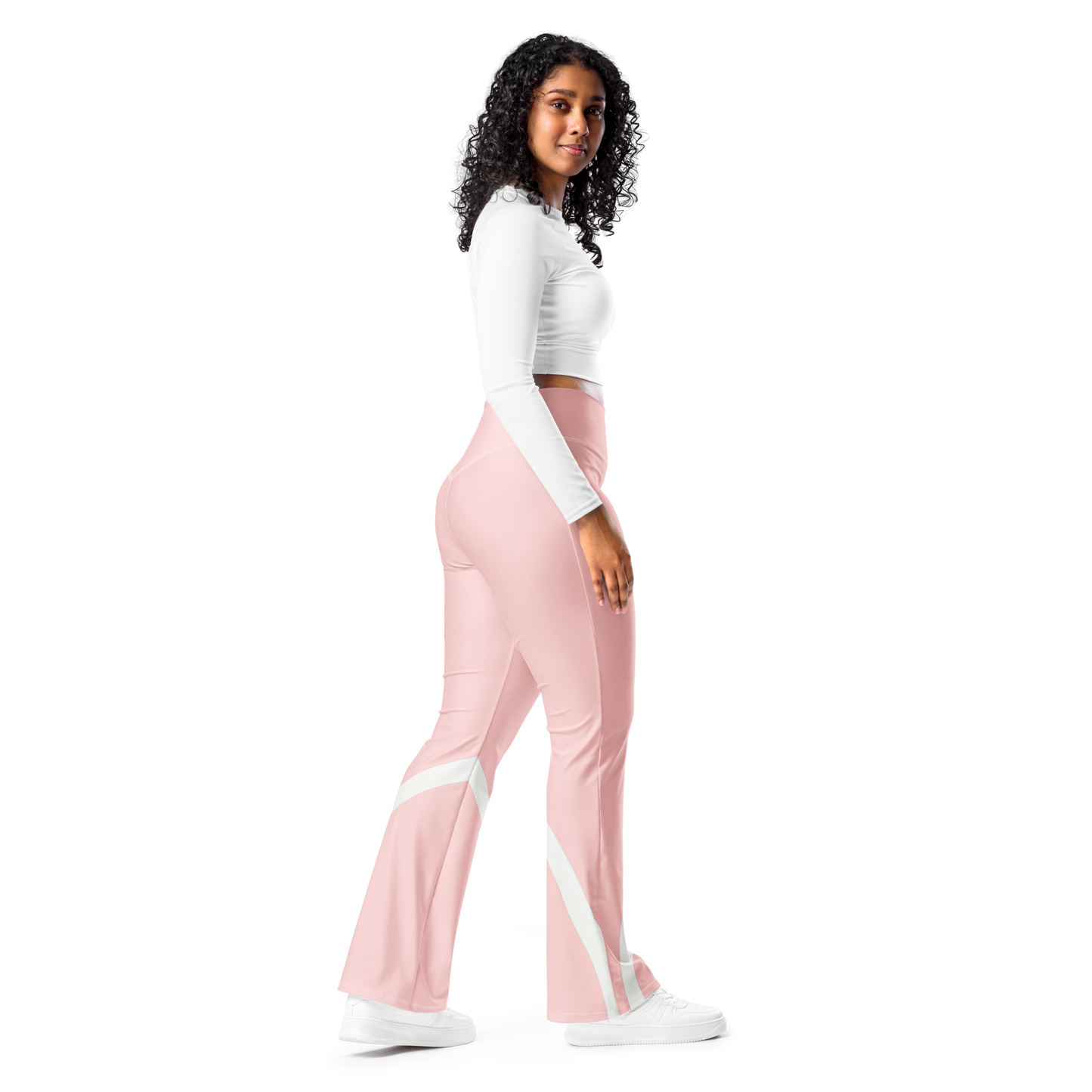 Flare leggings - Sleek Stride - Pink Flare Leggings Refine Zone