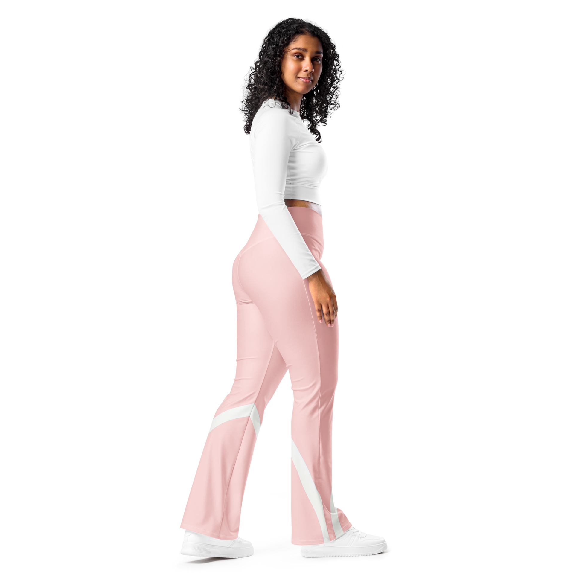 Flare leggings - Sleek Stride - Pink Flare Leggings Refine Zone