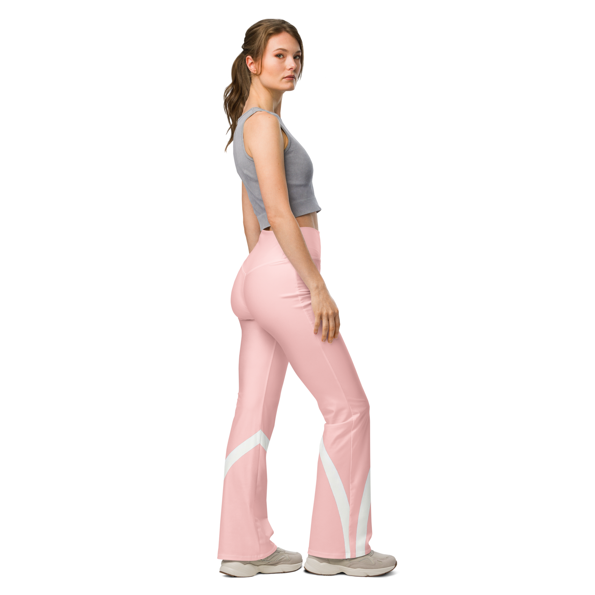 Flare leggings - Sleek Stride - Pink Flare Leggings Refine Zone