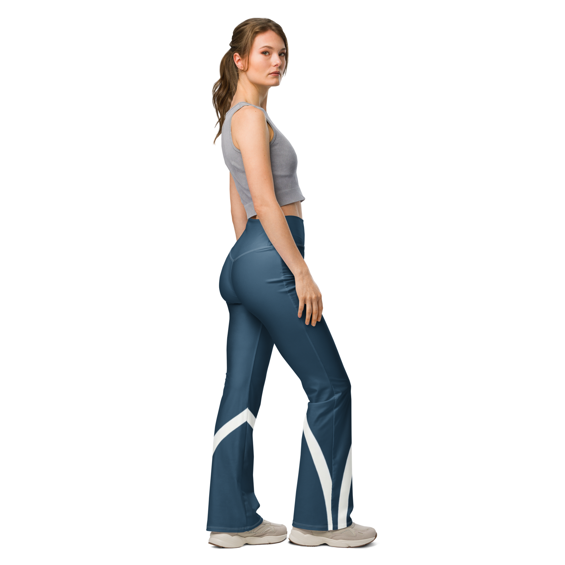 Flare leggings - Sleek Stride - Blue Flare Leggings Refine Zone