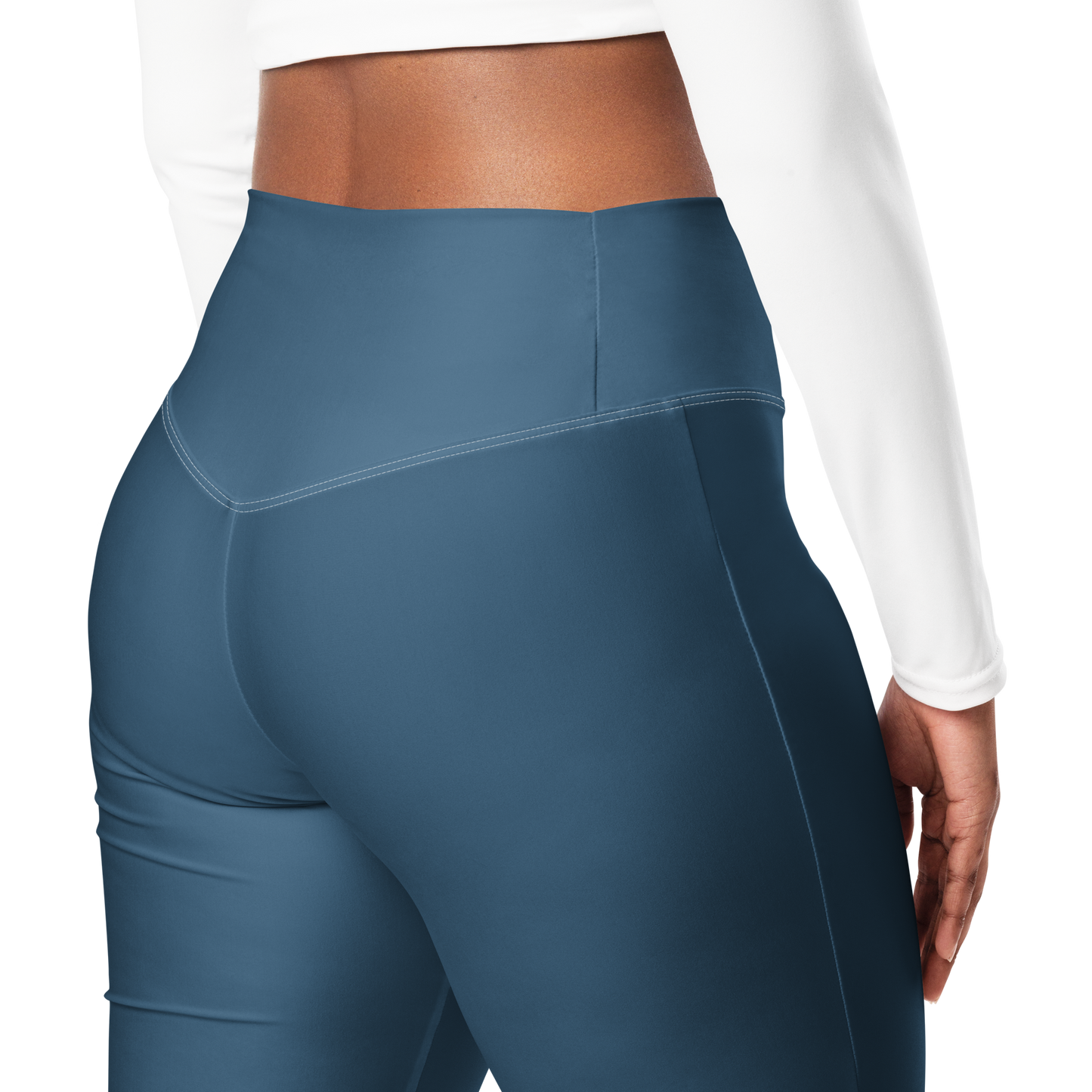 Flare leggings - Sleek Stride - Blue Flare Leggings Refine Zone