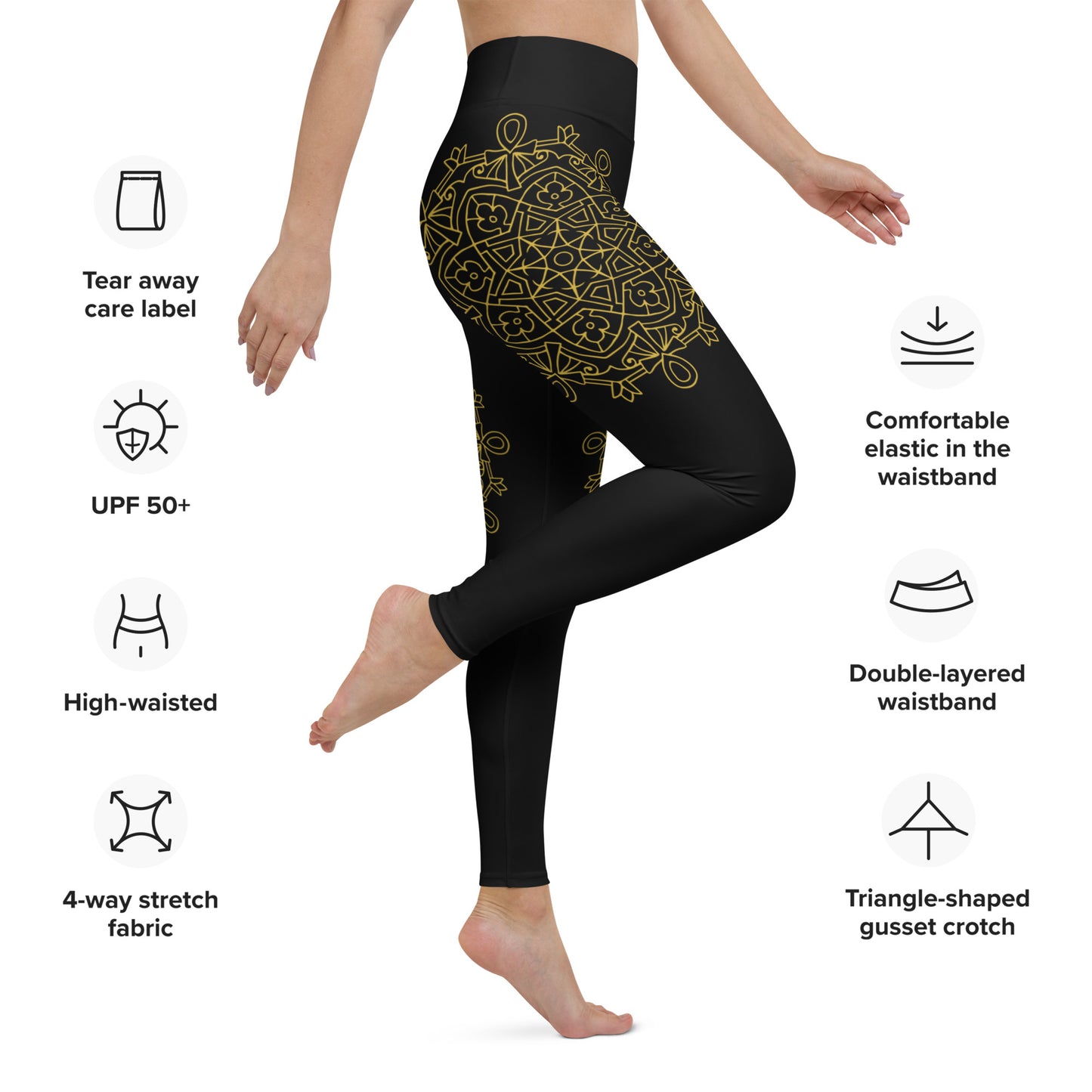 Yoga Leggings - Egyptian Mandala Leggings Refine Zone