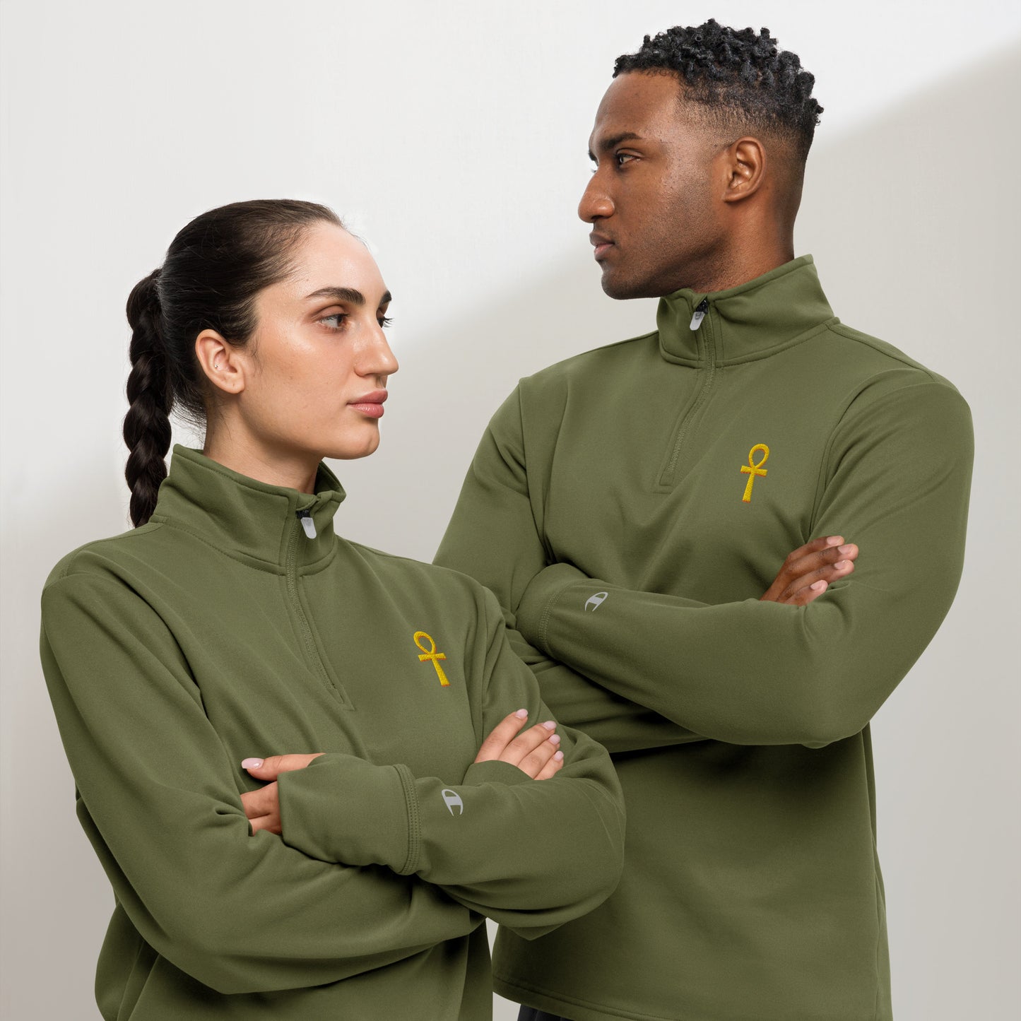 Quarter zip pullover – Ankh - Key of Life Sweatshirt Refine Zone Fresh Olive S 