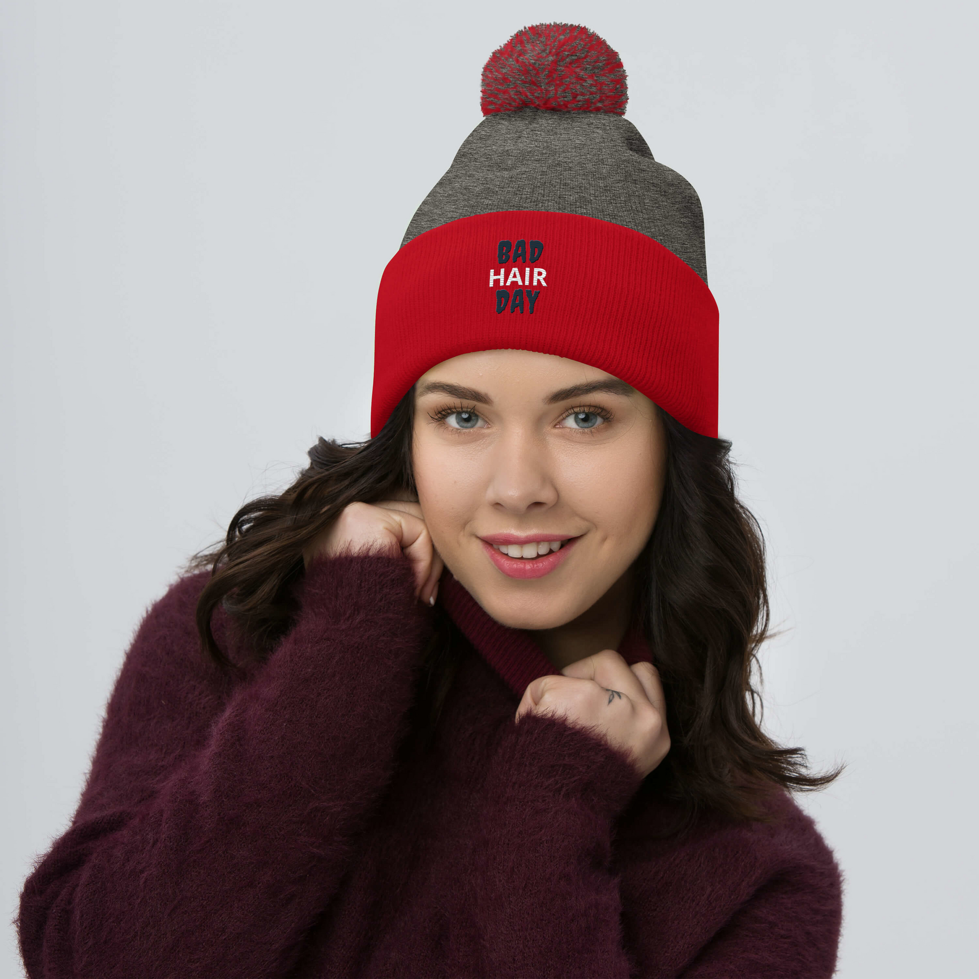 Pom-Pom Beanie - Bad Hair Day pom-pom Refine Zone