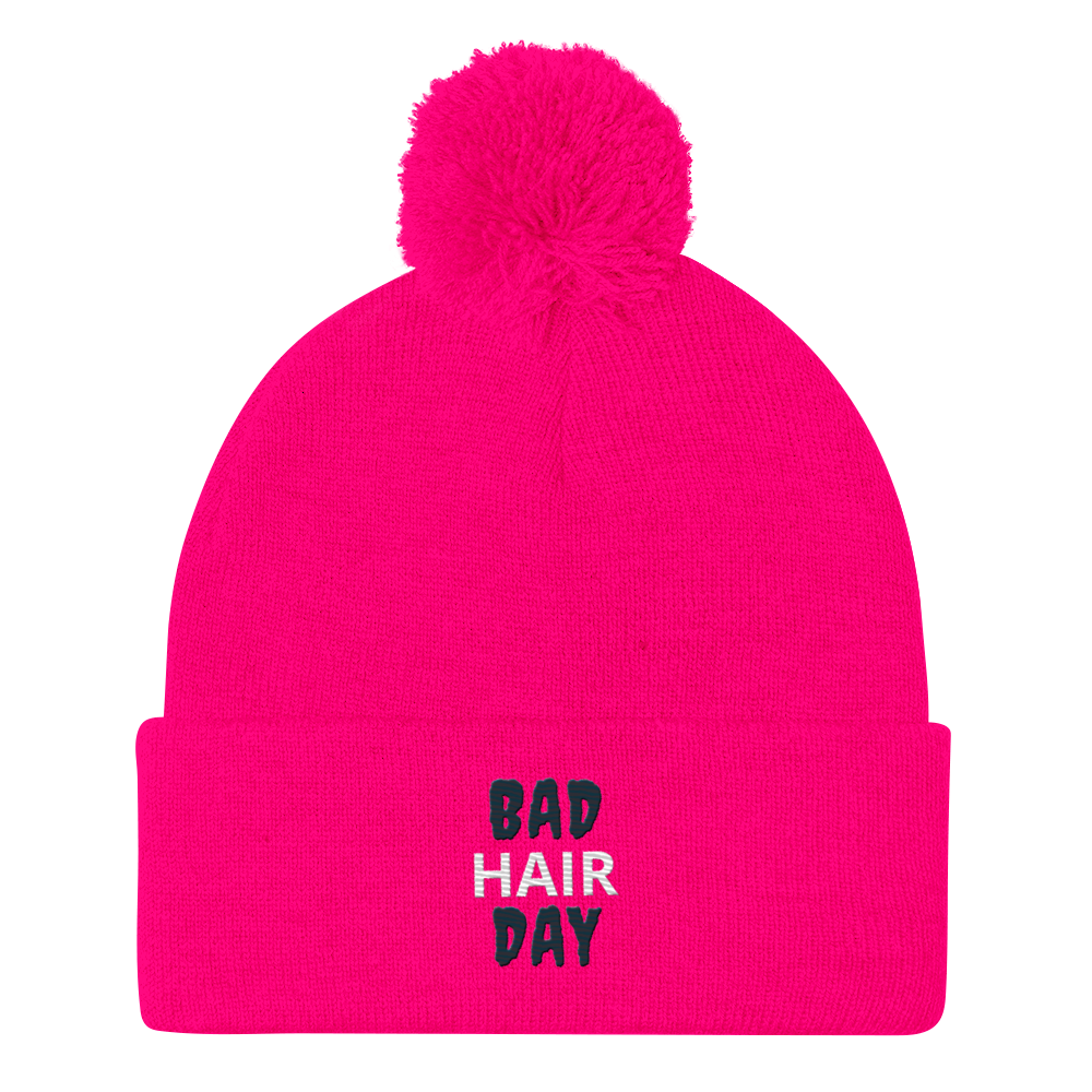 Pom-Pom Beanie - Bad Hair Day pom-pom Refine Zone Neon Pink