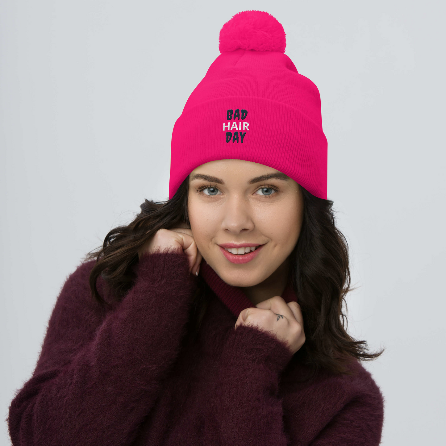 Pom-Pom Beanie - Bad Hair Day pom-pom Refine Zone