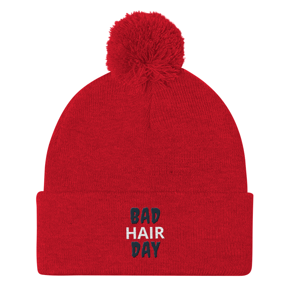 Pom-Pom Beanie - Bad Hair Day pom-pom Refine Zone Red