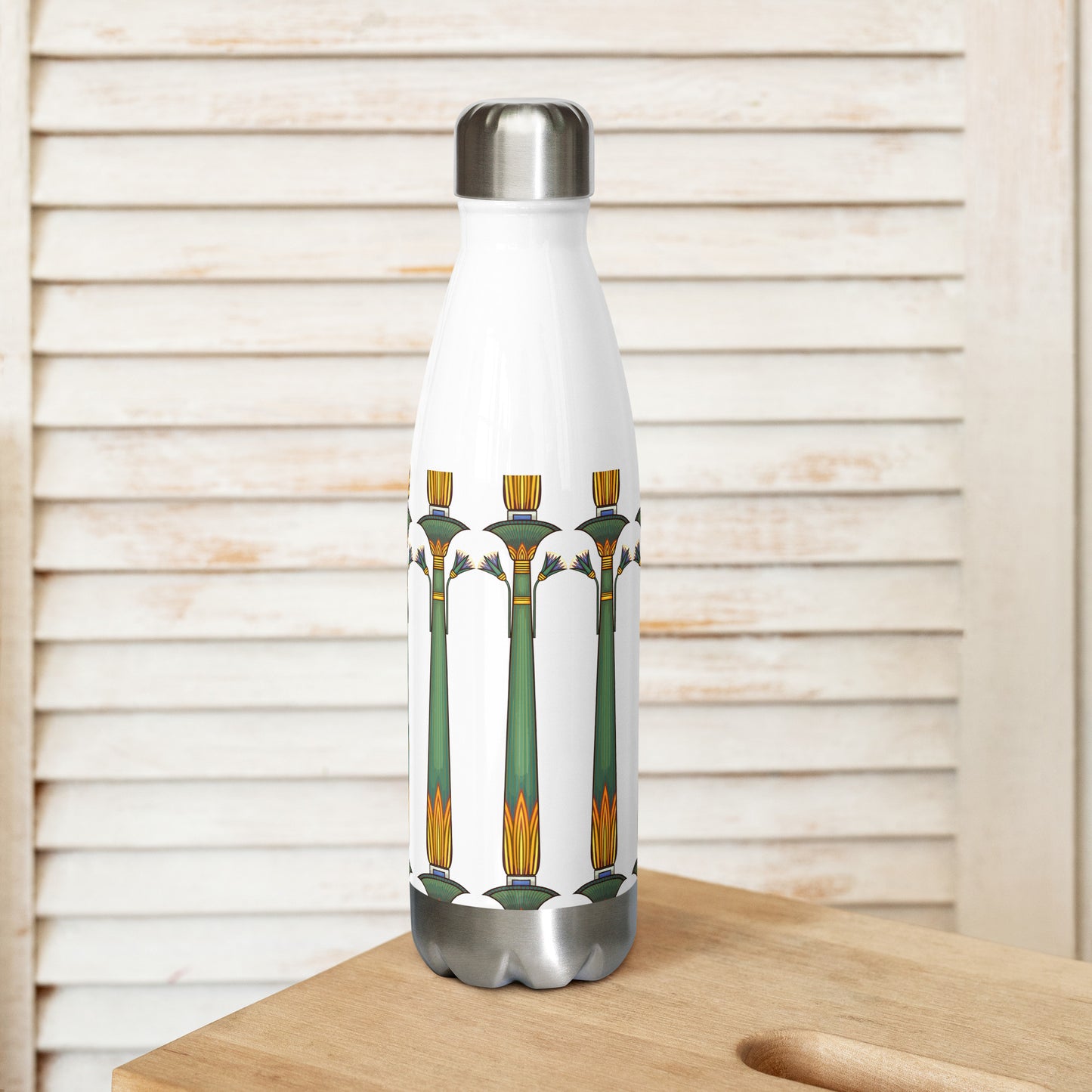 Stainless steel water bottle - obelisk Water Bottle Refine Zone White  