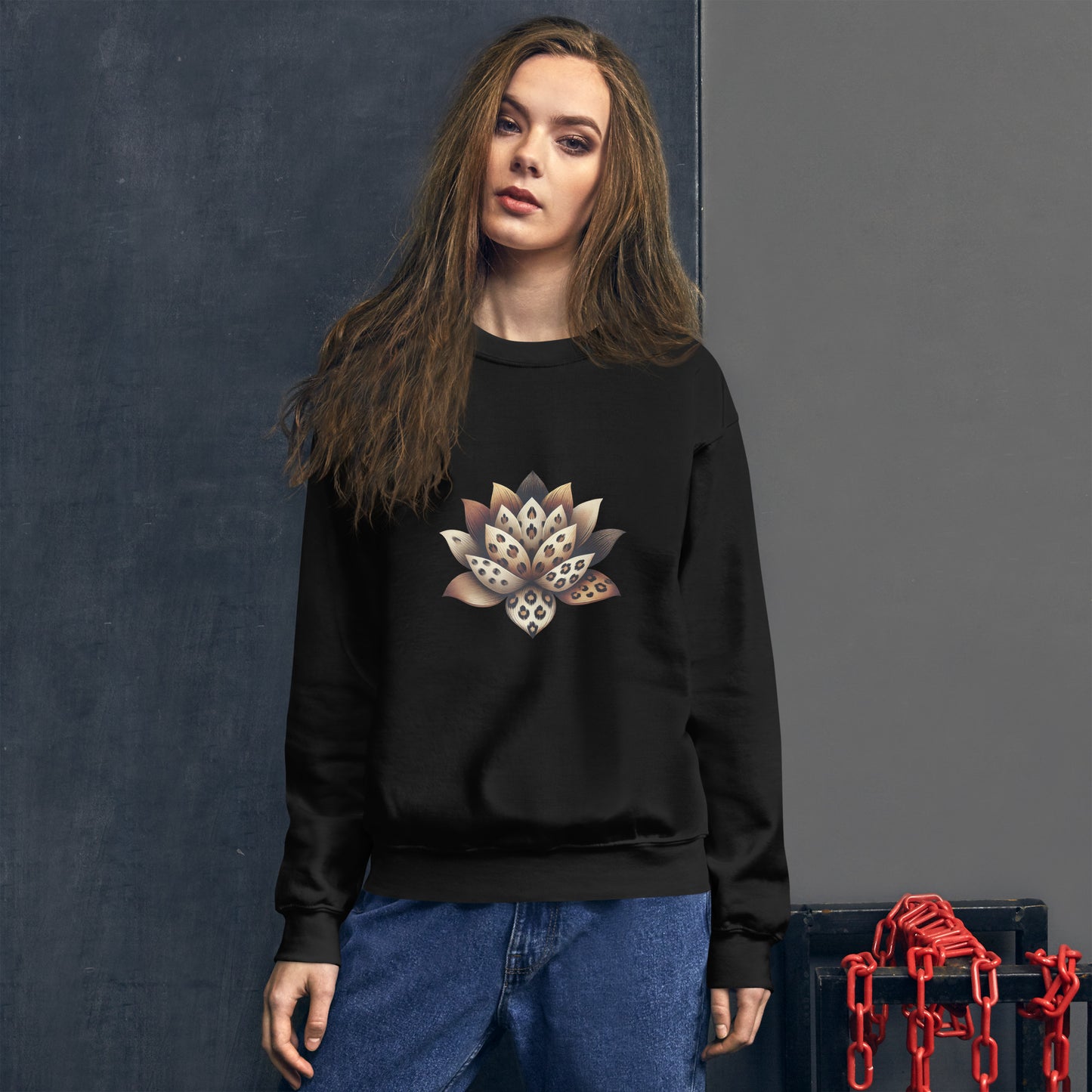 Unisex Sweatshirt - Wild Lotus Sweatshirt Refine Zone Black S