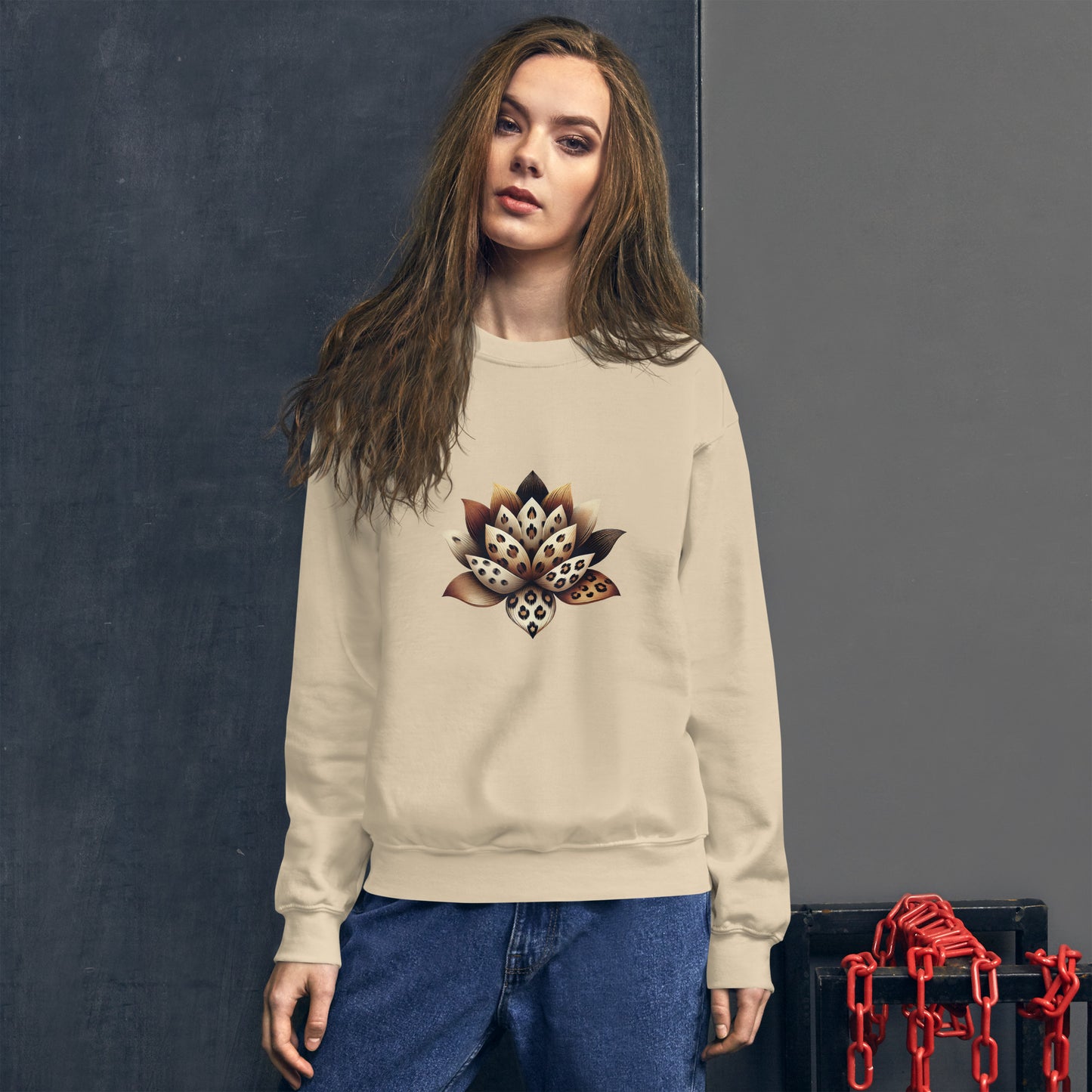 Unisex Sweatshirt - Wild Lotus Sweatshirt Refine Zone Sand S