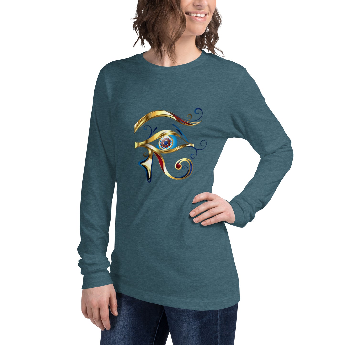 Unisex Long Sleeve Tee - Eye of Horus T-Shirt Refine Zone   