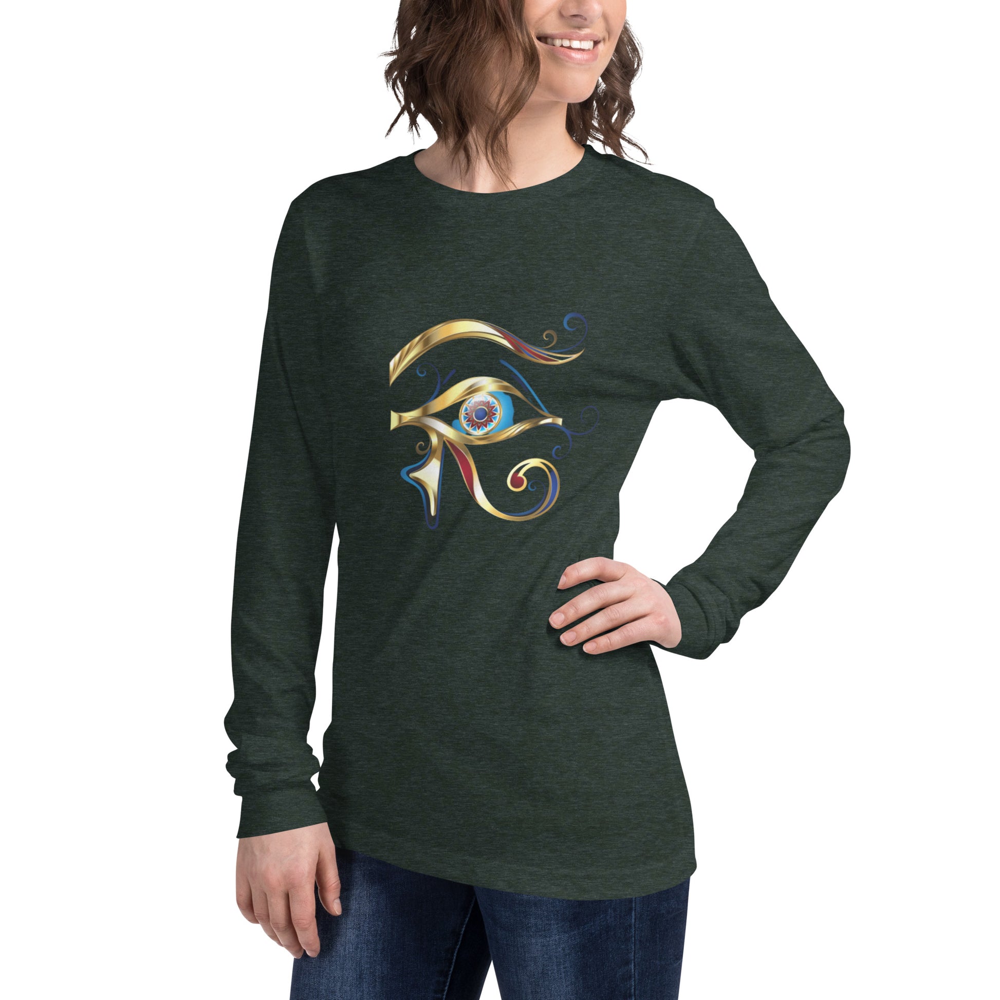 Unisex Long Sleeve Tee - Eye of Horus T-Shirt Refine Zone   