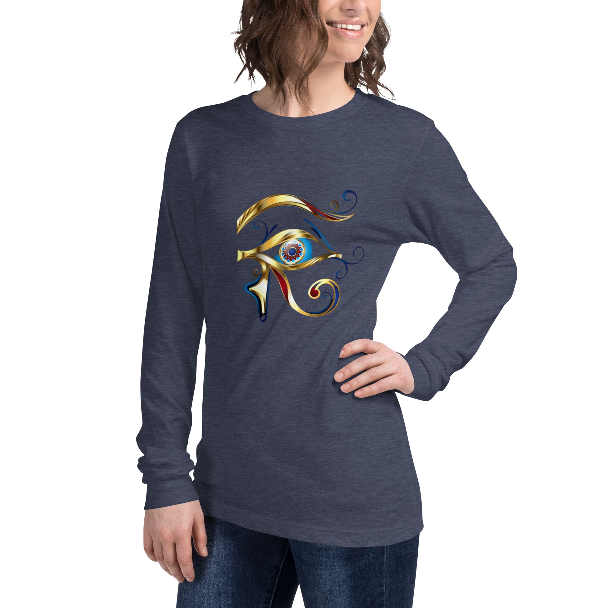 Unisex Long Sleeve Tee - Eye of Horus T-Shirt Refine Zone   