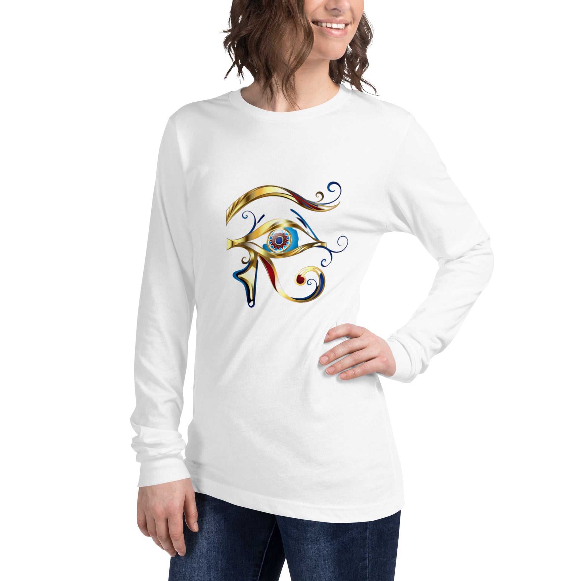 Unisex Long Sleeve Tee - Eye of Horus T-Shirt Refine Zone   