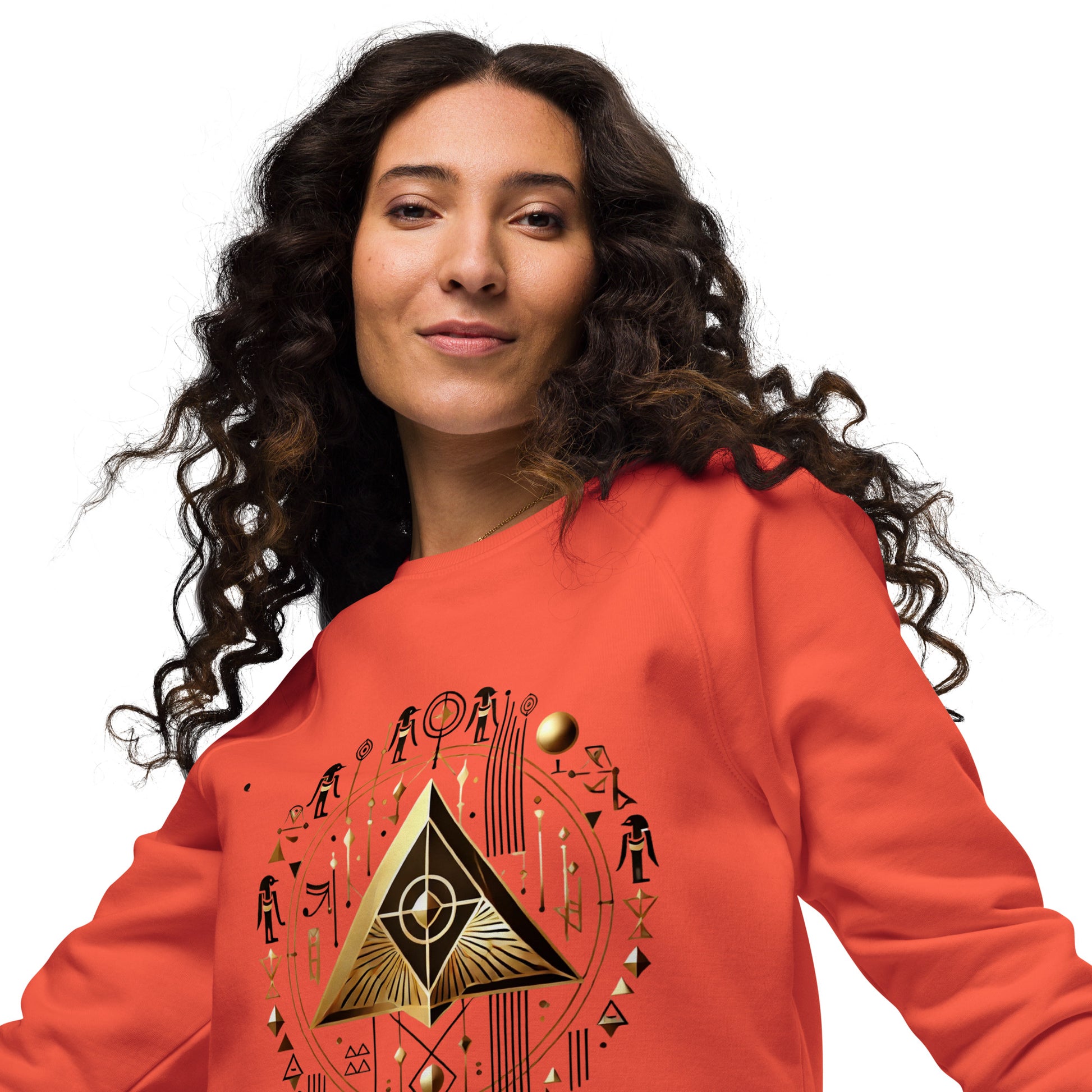 Unisex organic raglan sweatshirt - Grand Pyramid Sweatshirt Refine Zone   