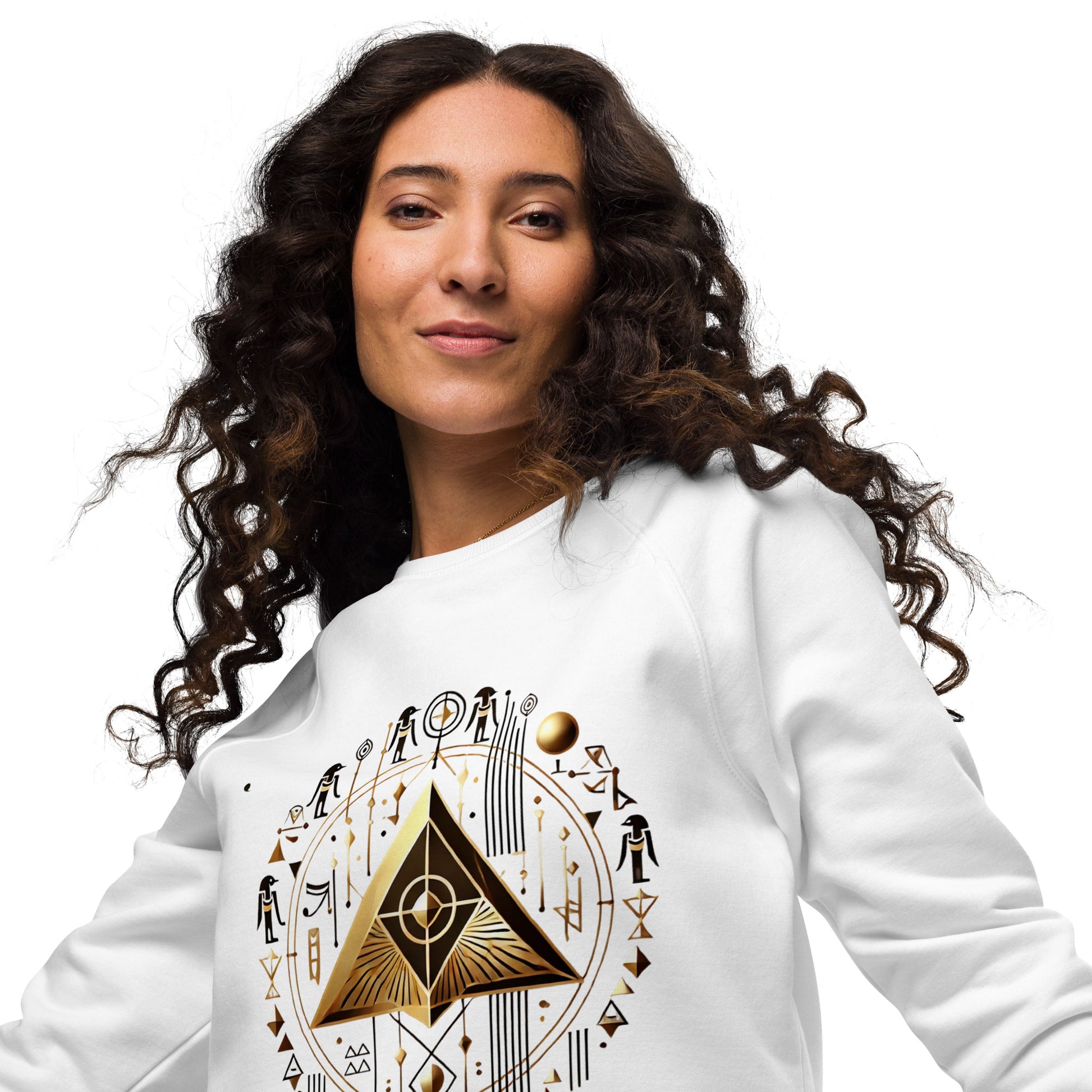 Unisex organic raglan sweatshirt - Grand Pyramid Sweatshirt Refine Zone   