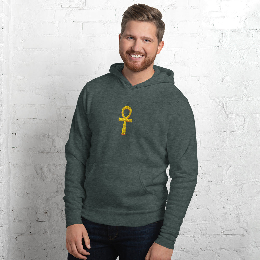 Unisex hoodie - Key of Life - Ankh Hoodie Refine Zone Heather Forest S 