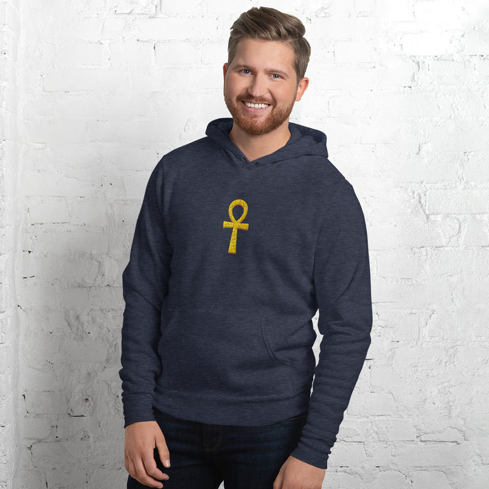 Unisex hoodie - Key of Life - Ankh Hoodie Refine Zone Heather Navy S 